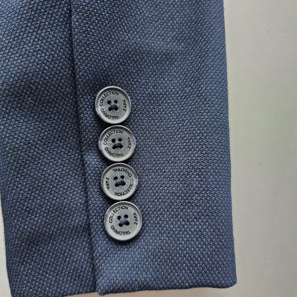 Zara Kids Navy Blue Boys Formal Jacket Suit Blazer - Size 7 - Picture 6 of 6